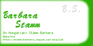 barbara stamm business card